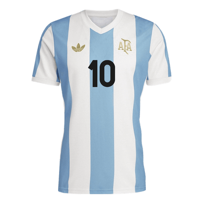 Camisola de futebol MESSI #10 Argentina personalizada 50th aniversário