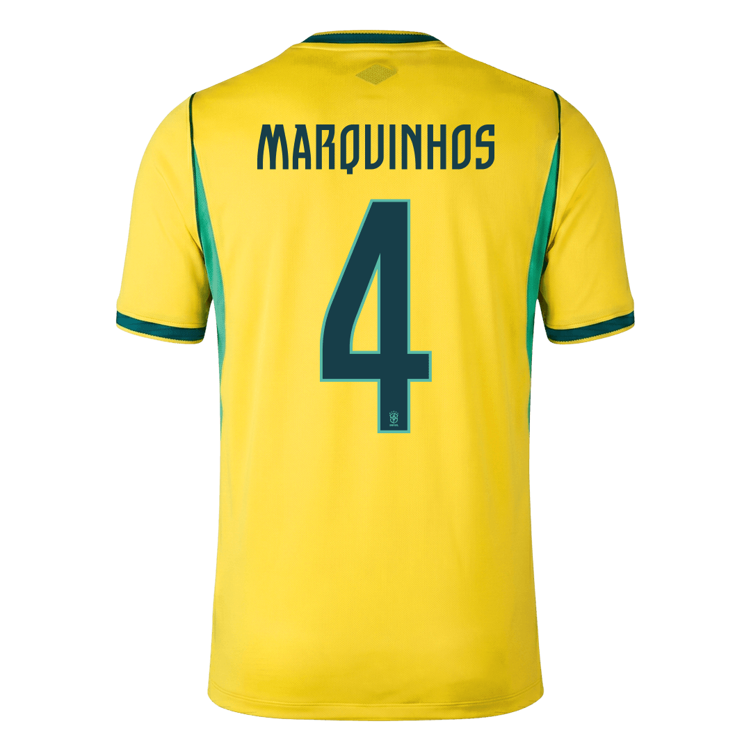 MARQUINHOS #4 Brasil Casa Copa do Mundo Camisa 2026 Amarelo
