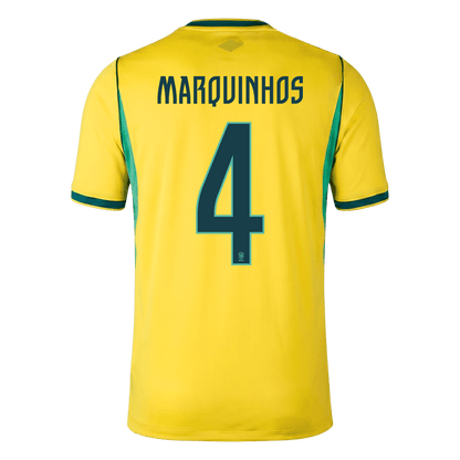 MARQUINHOS #4 Brasil Casa Copa do Mundo Camisa 2026 Amarelo