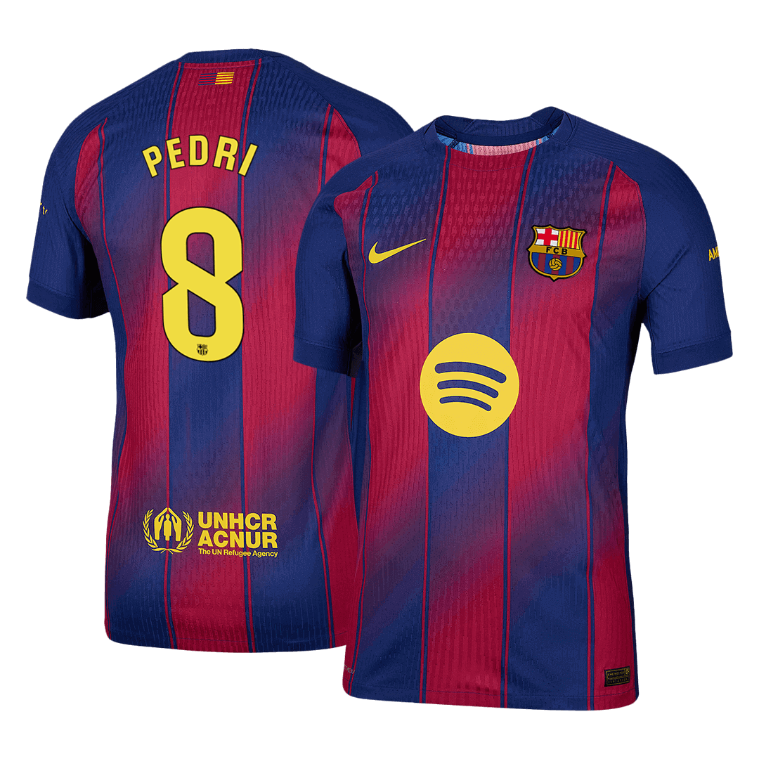 Jogador PEDRI #8 Barcelona Casa Futebol Camisas 2025/26 camisola de futebol