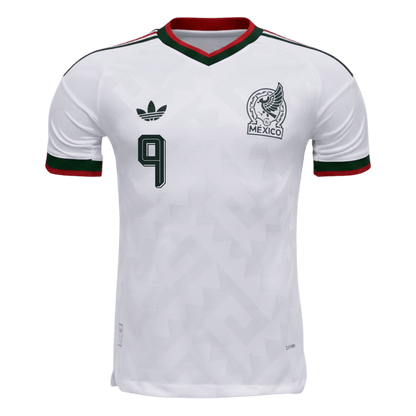 Versão do Jogador RAÚL #9 México Fora Copa do Mundo Futebol Camisas 2026 Branco