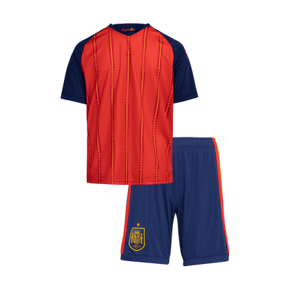 Spain Infantil Casa Copa do Mundo Futebol Camisa Conjunto (Camisa+Shorts) 2026 Vermelho - camisola de futebol para
