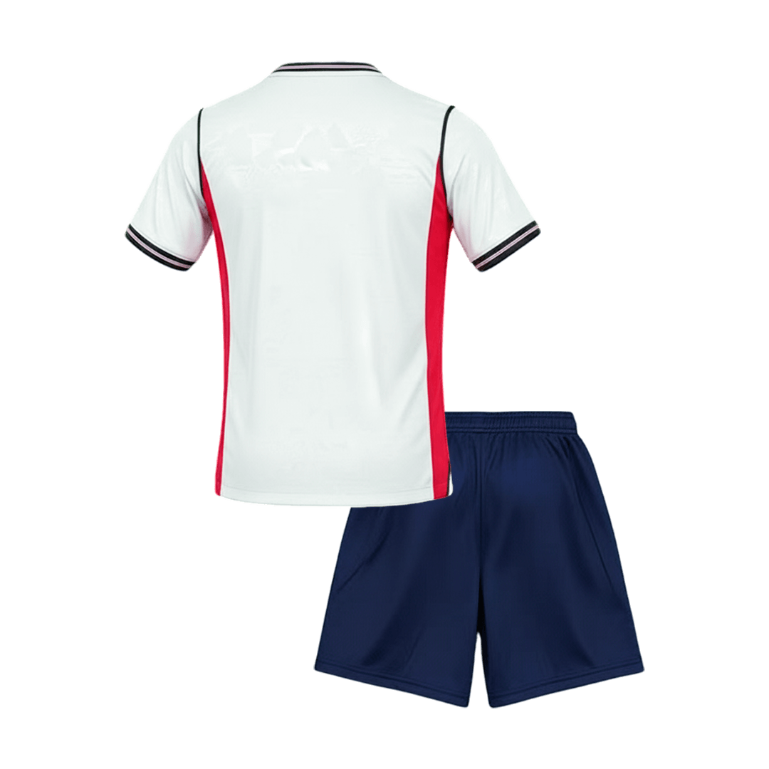 England Infantil Casa Copa do Mundo Futebol Camisa Conjunto (Camisa+Shorts) 2026 Branco - camisola de futebol para