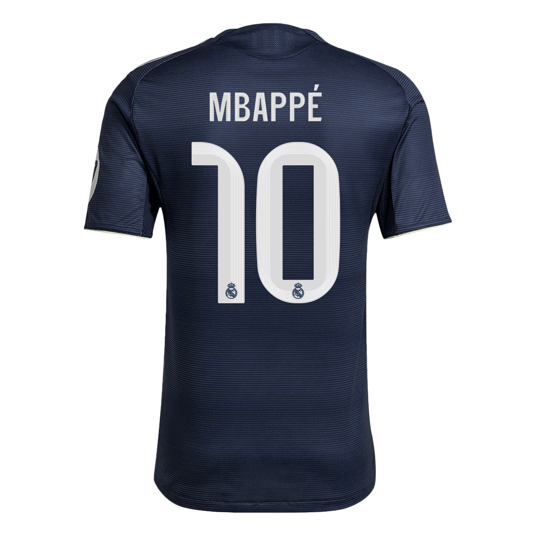 Jogador MBAPPÉ #10 Real Madrid Fora Futebol Camisas 2025/26 Marinha