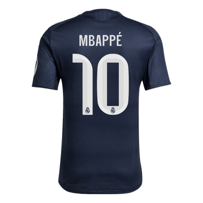 Jogador MBAPPÉ #10 Real Madrid Fora Futebol Camisas 2025/26 Marinha
