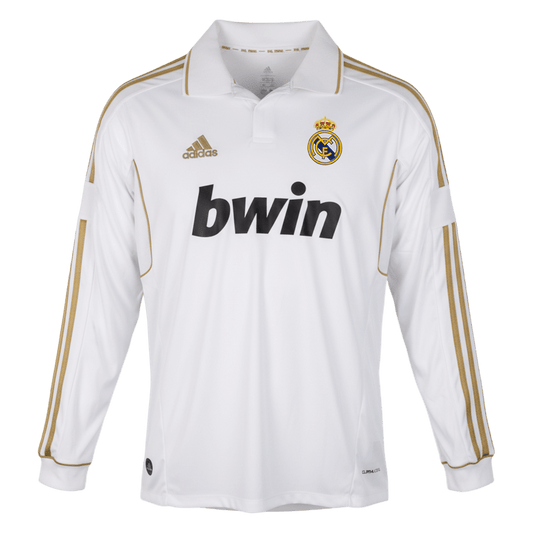 Retrô Real Madrid Casa Manga Longa Camisa 2011/12 Branco camisola de futebol 2025/26