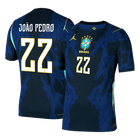 Versão do Jogador JOÃO PEDRO #22 Brasil Fora Copa do Mundo Futebol Camisas 2026 Marinha