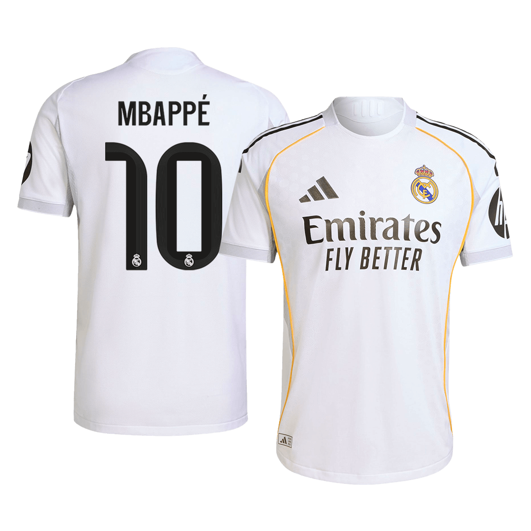 Jogador MBAPPÉ #10 Real Madrid Casa Futebol Camisas 2025/26 Branco camisola de futebol