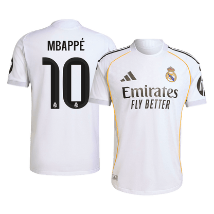 Jogador MBAPPÉ #10 Real Madrid Casa Futebol Camisas 2025/26 Branco camisola de futebol