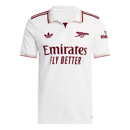 Jogador Arsenal Fora Terceira Futebol Camisas 2025/26 Branco