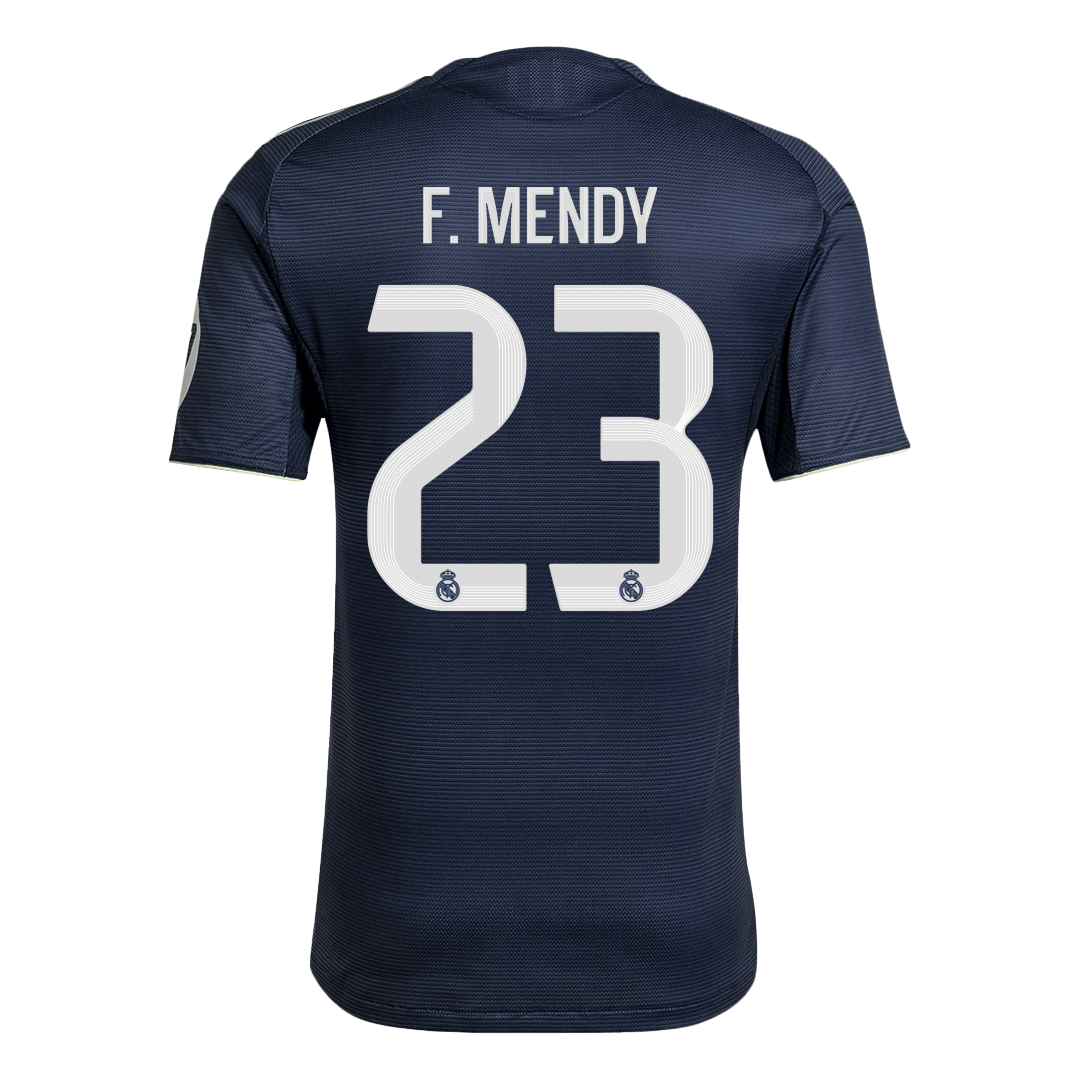 Jogador F.MENDY #23 Real Madrid Fora Futebol Camisas 2025/26 Marinha