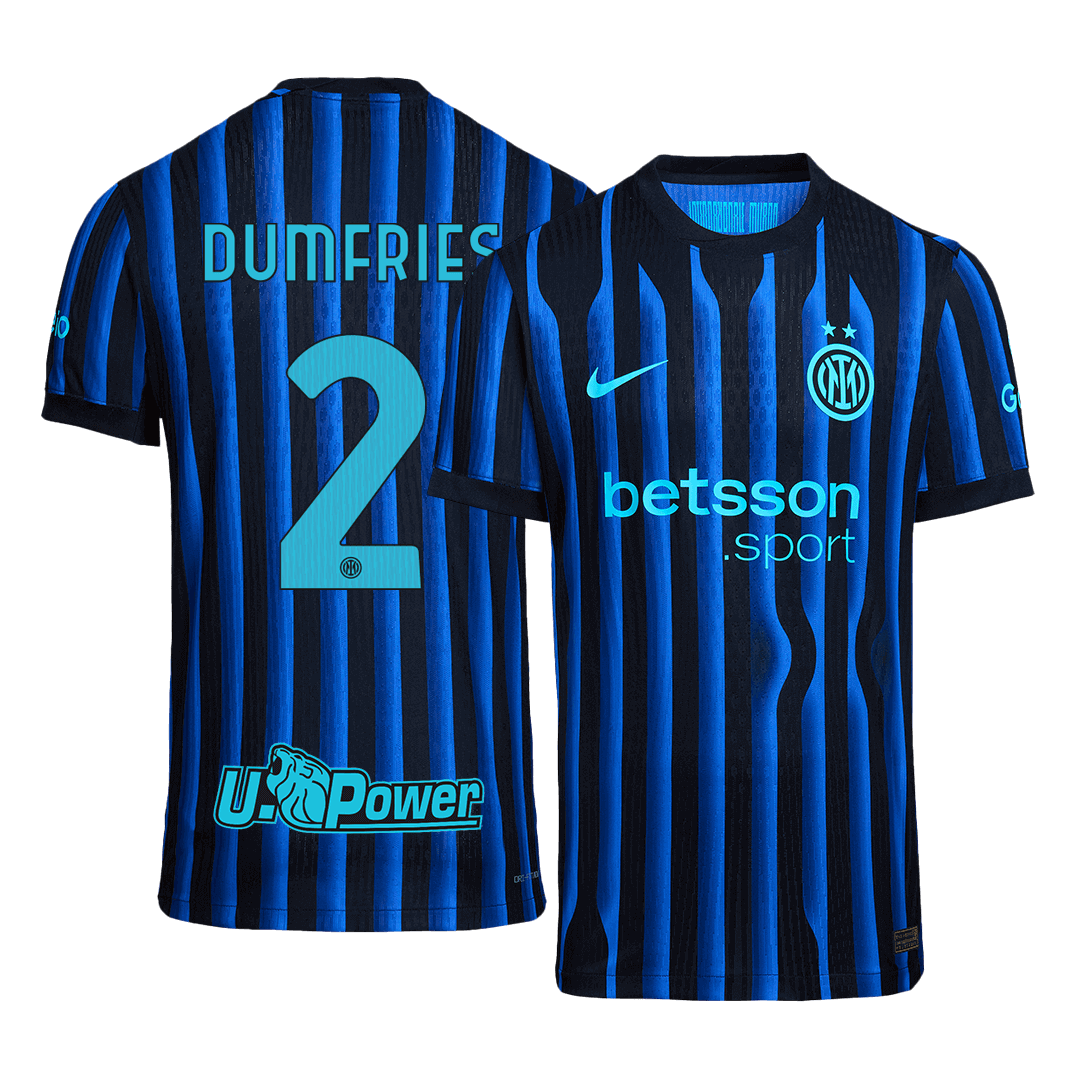 Jogador DUMFRIES #2 Inter Milan Casa Futebol Camisas 2025/26 camisola de futebol