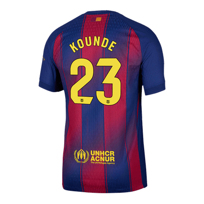Jogador KOUNDE #23 Barcelona Casa Futebol Camisas 2025/26