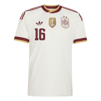 RODRIGO #16 Spain Fora Copa do Mundo Camisa 2026 Branco