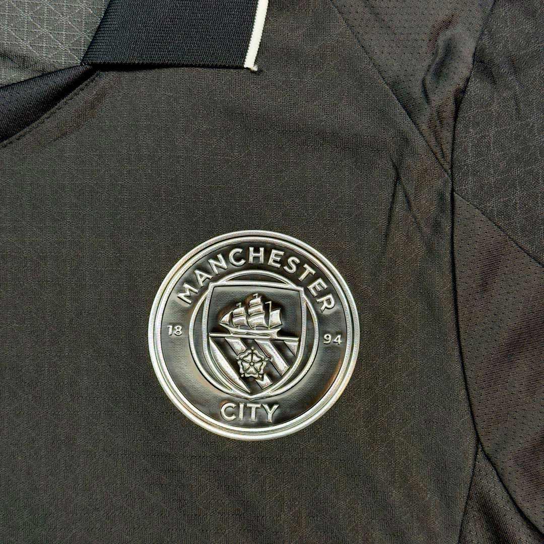 Jogador REIJNDERS #4 Manchester City Fora Futebol Camisas 2025/26 Preto