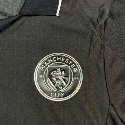 Jogador REIJNDERS #4 Manchester City Fora Futebol Camisas 2025/26 Preto