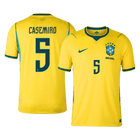 CASEMIRO #5 Brasil Casa Copa do Mundo Camisa 2026 Amarelo