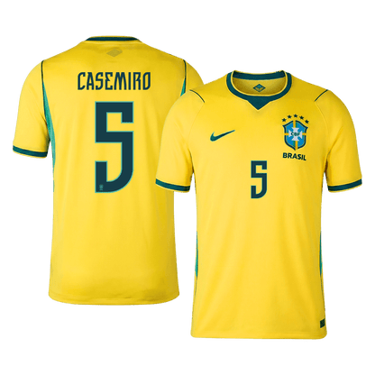CASEMIRO #5 Brasil Casa Copa do Mundo Camisa 2026 Amarelo