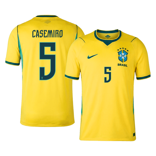 CASEMIRO #5 Brasil Casa Copa do Mundo Camisa 2026 Amarelo