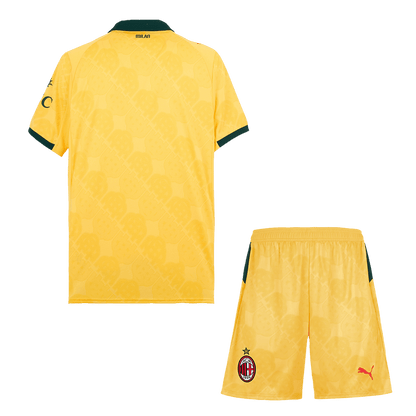 AC Milan Fora Terceira Camisa Conjunto (Camisola + Calções) 2025/26- Amarelo