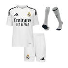 Kit Camisola Casa Infantil do Real Madrid (Camisa+Calções+Meias) 2024/25