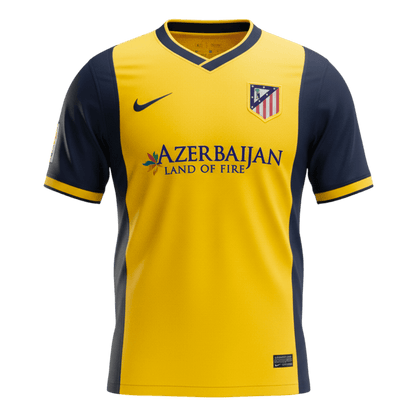 Retrô Atletico Madrid Fora Camisa 2013/14 Amarelo camisola de futebol 2025/26