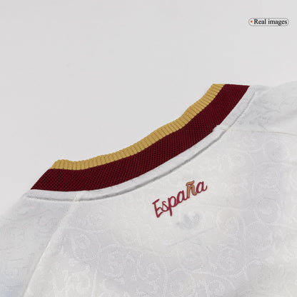 Versão do Jogador PEDRI #20 Spain Fora Copa do Mundo Futebol Camisas 2026 Branco