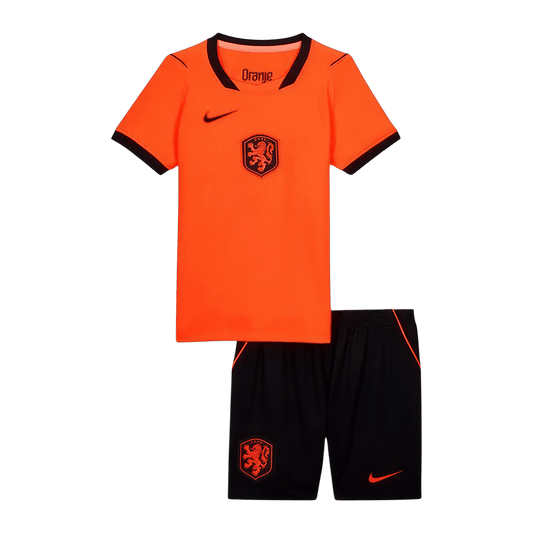Países Baixos Infantil  Casa Copa do Mundo Futebol Camisa Conjunto (Camisa+Shorts) 2026 Laranja