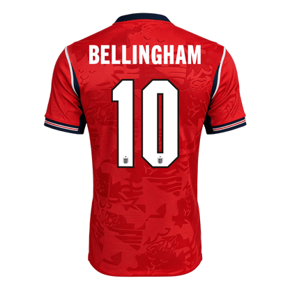 Versão do Jogador BELLINGHAM #10 Inglaterra Fora Copa do Mundo Futebol Camisas 2026 Vermelho