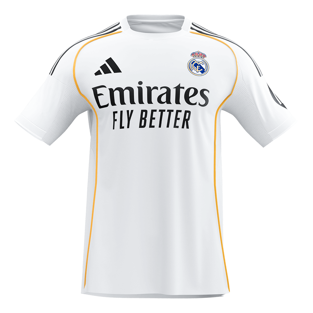 【Super Qualidade】 Real Madrid
 Casa Futebol Camisa 2025/26 Branco camisola de futebol