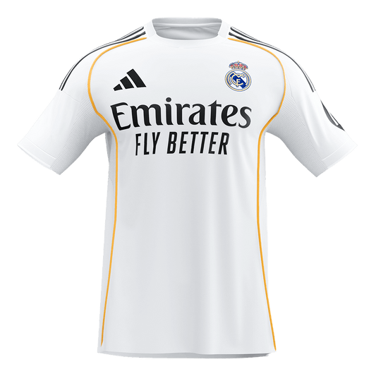 【Super Qualidade】 Real Madrid
 Casa Futebol Camisa 2025/26 Branco camisola de futebol