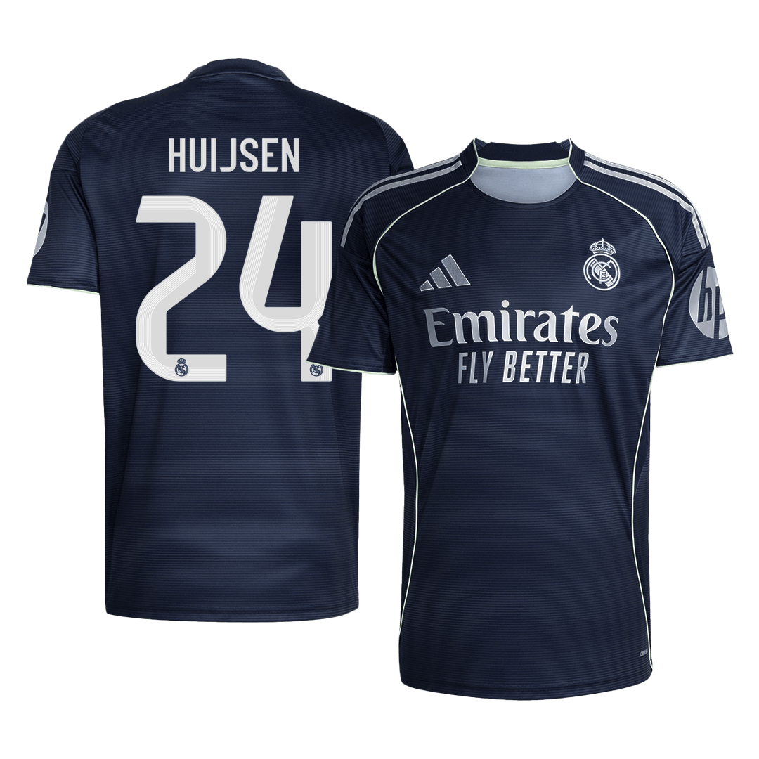 HUIJSEN #24 Real Madrid Fora Camisa 2025/26- Marinha camisola de futebol