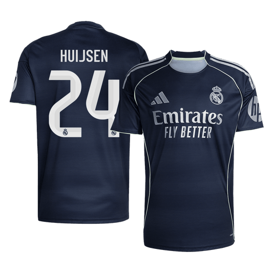 HUIJSEN #24 Real Madrid Fora Camisa 2025/26- Marinha camisola de futebol