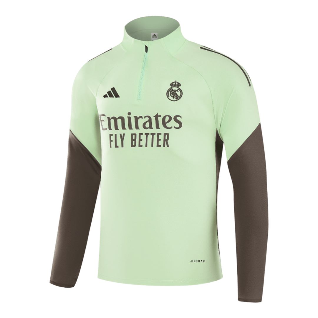 Real Madrid Zíper Moletom Conjunto (Top+Calças) 2025/26 Verde