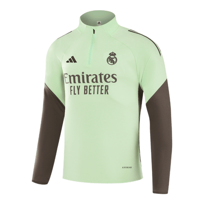 Real Madrid Zíper Moletom Conjunto (Top+Calças) 2025/26 Verde