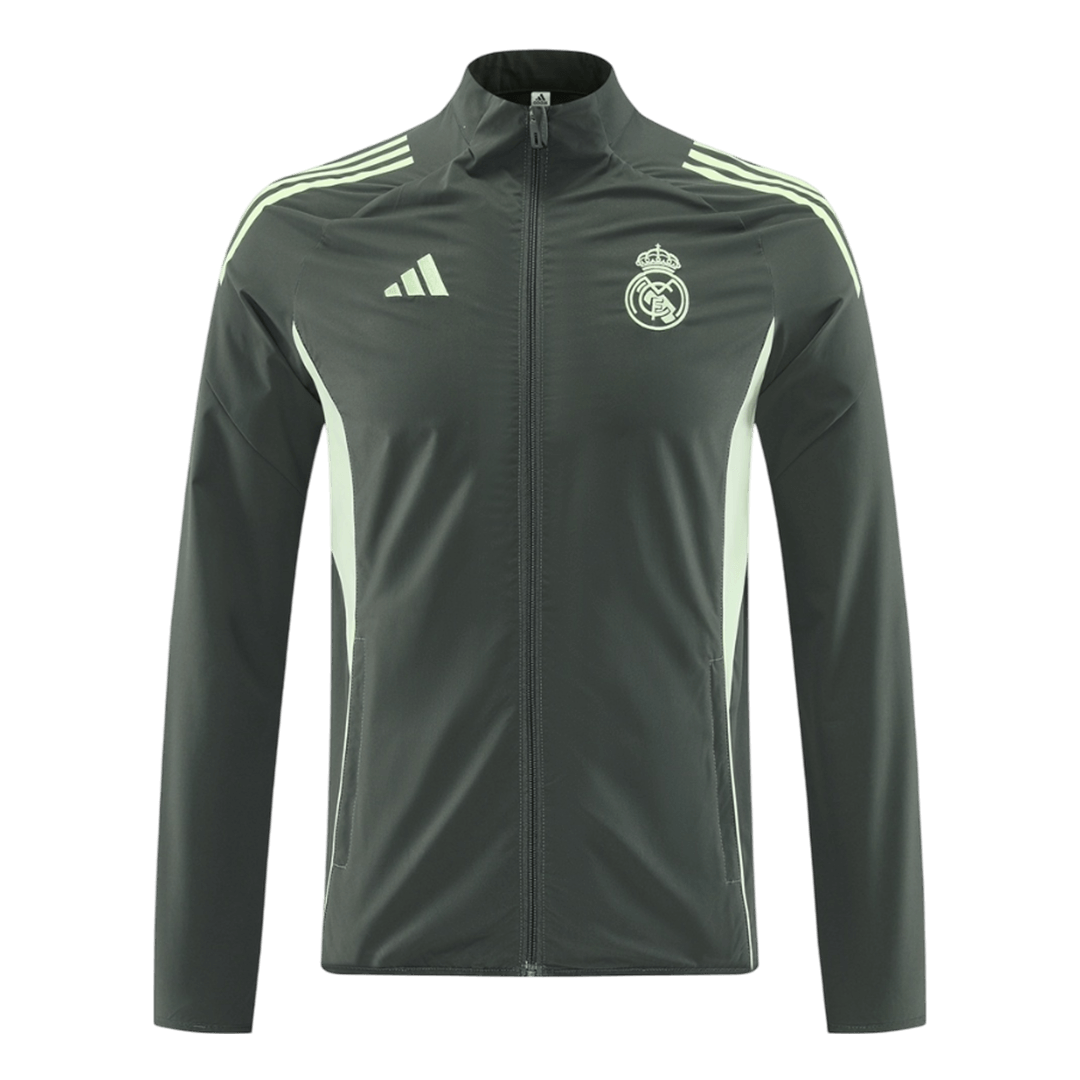 Real Madrid Jaqueta Jaqueta Corta-Vento 2025/26 Verde camisola de futebol