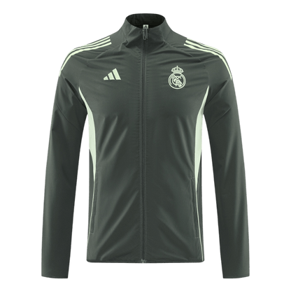 Real Madrid Jaqueta Jaqueta Corta-Vento 2025/26 Verde camisola de futebol