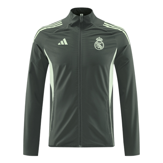 Real Madrid Jaqueta Jaqueta Corta-Vento 2025/26 Verde camisola de futebol