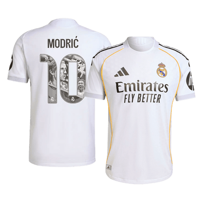 Jogador MODRIĆ Special #10 Real Madrid Casa Especial Especial Futebol Camisas 2025/26 Branco camisol