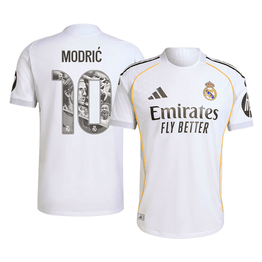 Jogador MODRIĆ Special #10 Real Madrid Casa Especial Especial Futebol Camisas 2025/26 Branco camisol