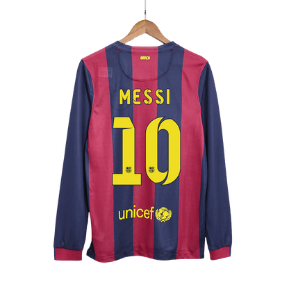 MESSI #10 Barcelona Retro Jersey Home Long Sleeve Soccer Shirt 2014/15 2025/26