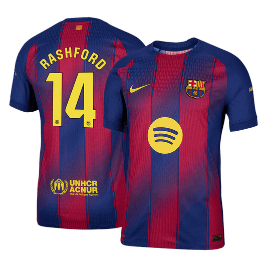Jogador RASHFORD #14 Barcelona Casa Futebol Camisas 2025/26 camisola de futebol