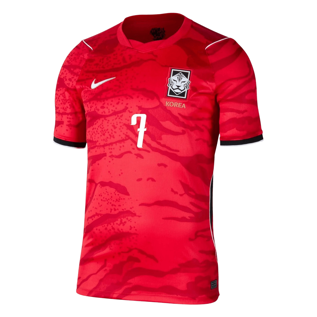 HEUNGMIN #7 South Korea Casa Copa do Mundo Camisa 2026 Vermelho - camisola de futebol para adeptos em - imagem 3