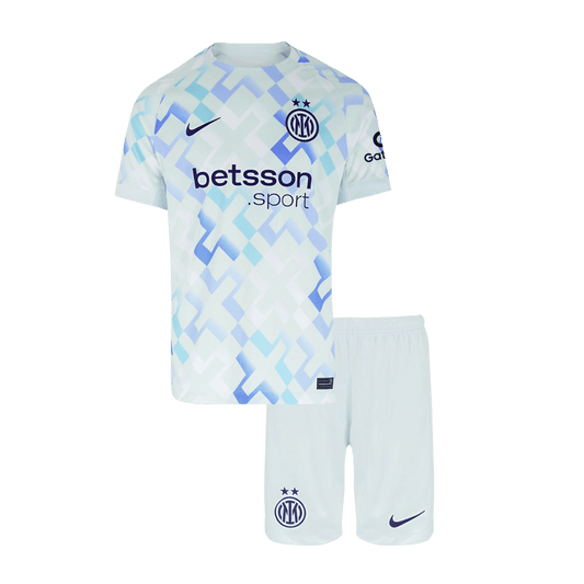 Inter Milan 
 Fora 
Camisas Infantis 
Conjunto 2025/26 
 Branco camisola de futebol