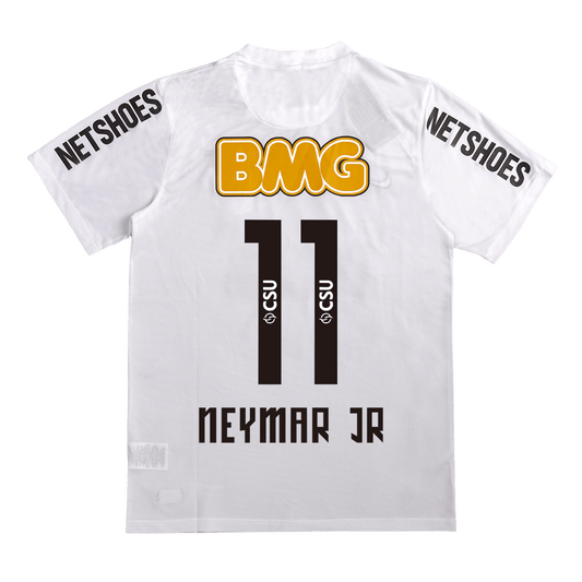 Retrô NEYMAR JR #11 Santos FC Casa Camisa 2012 Branco camisola de futebol 2025/26