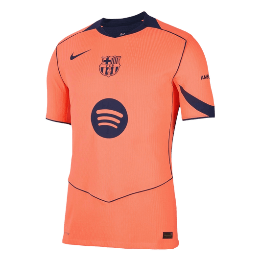 Jogador Barcelona Fora Terceira Futebol Camisas 2025/26 Laranja camisola de futebol