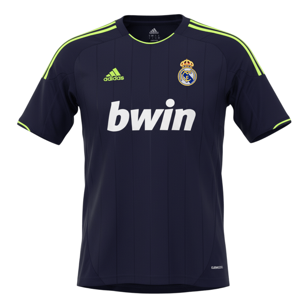Retrô Real Madrid Fora Camisa 2012/13 Preto camisola de futebol 2025/26