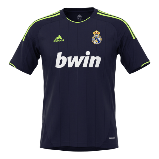 Retrô Real Madrid Fora Camisa 2012/13 Preto camisola de futebol 2025/26