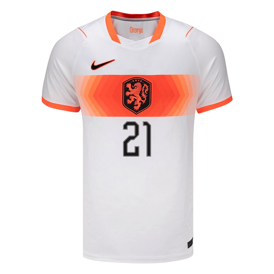 F.DE JONG #21 Países Baixos Fora Copa do Mundo Camisa 2026 Branco