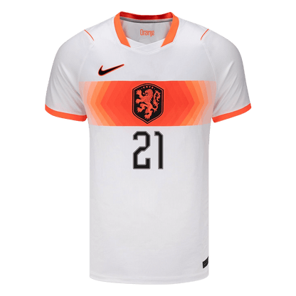 F.DE JONG #21 Países Baixos Fora Copa do Mundo Camisa 2026 Branco
